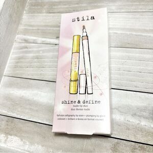 Stila Shine & Define Nude Lip Duo | Calligraphy Lip Stain + Plumping Lip Glaze